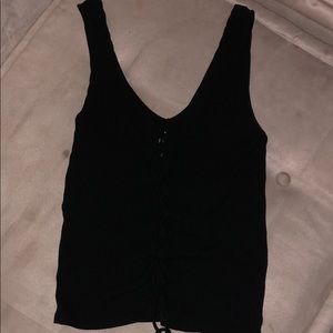 American Eagle Soft and Sexy Ribbed Lace Up Tank